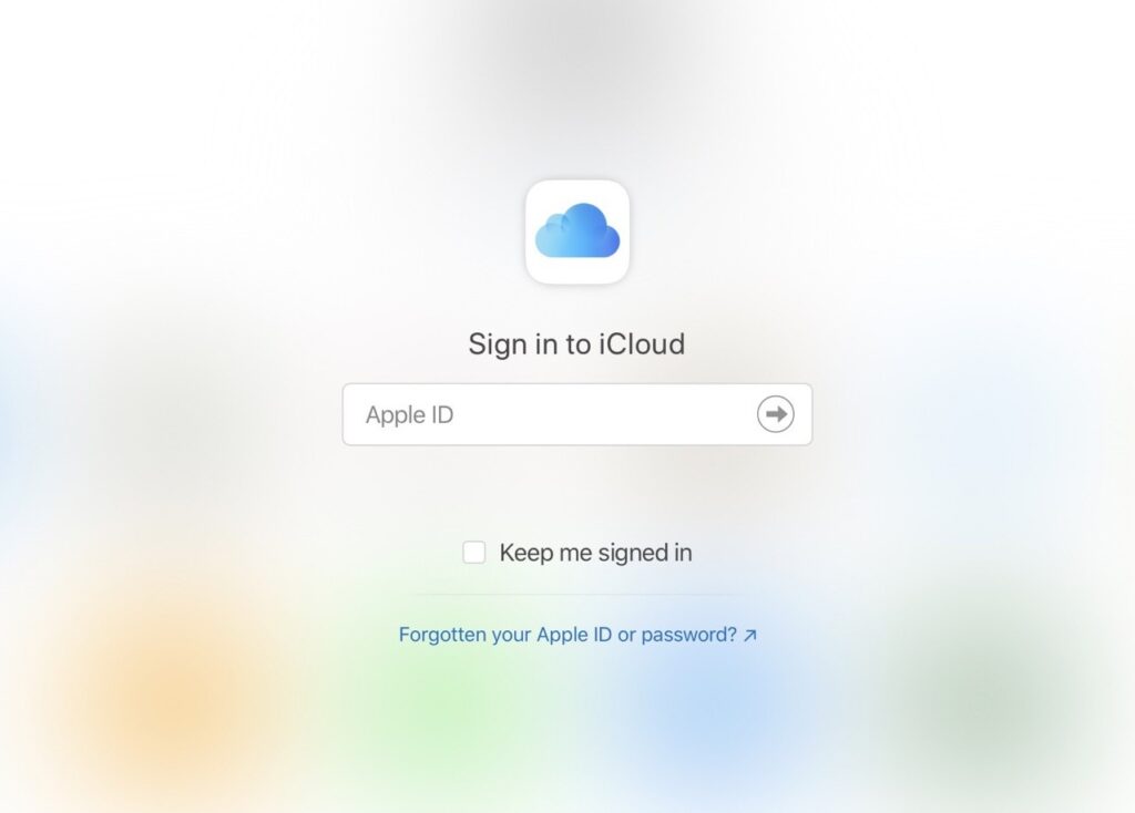 sign in to iCloud