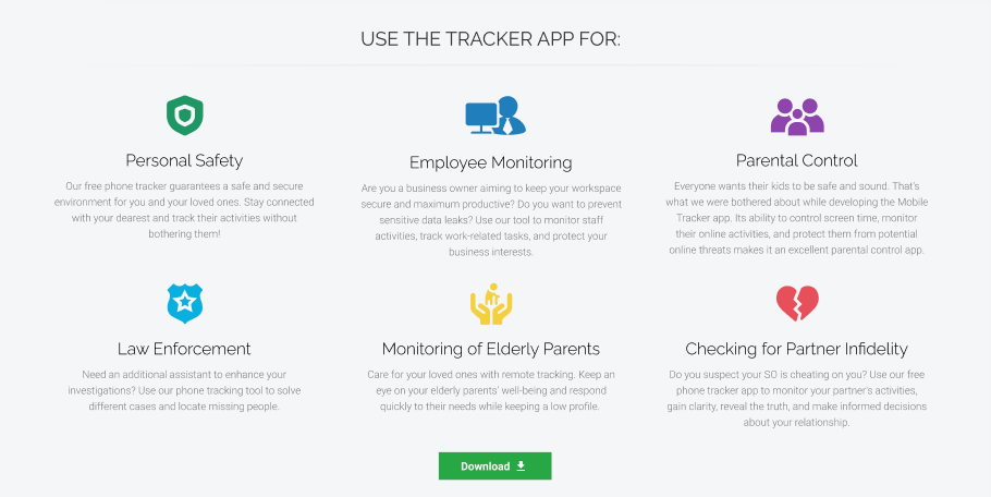 use the tracker app