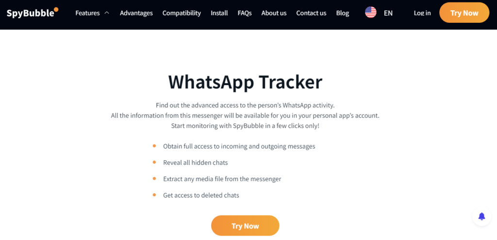 whatsapp tracker using SpyBubble